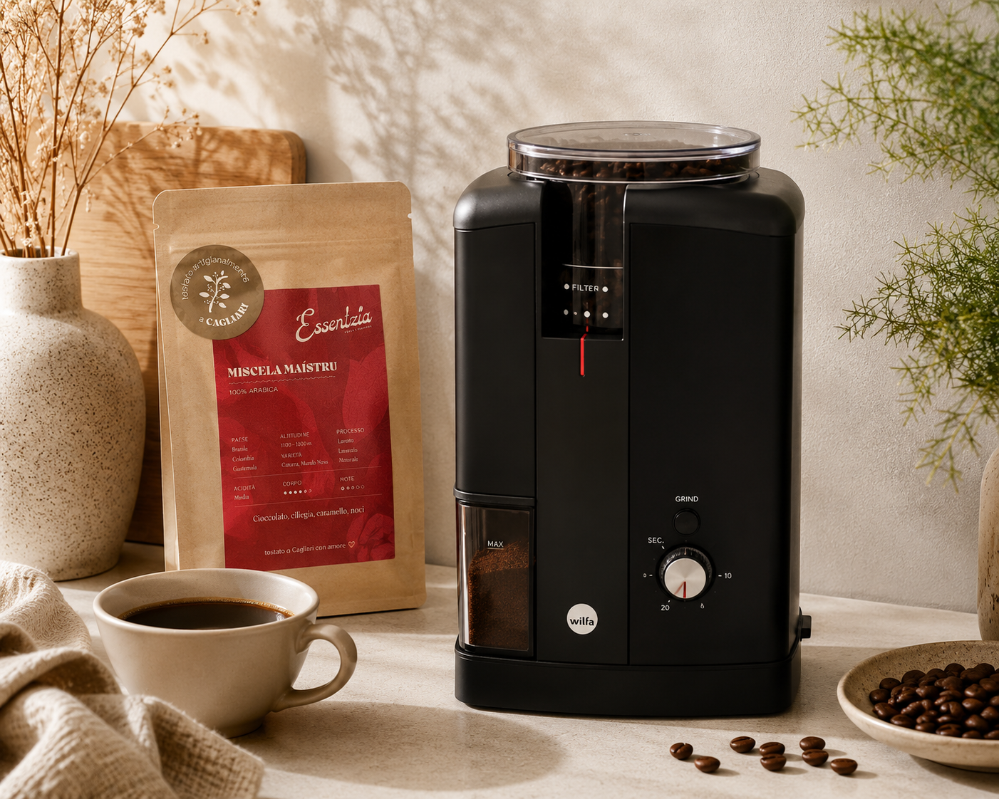 Macinacaffè elettrico Wilfa Svart Aroma Precision – Nero